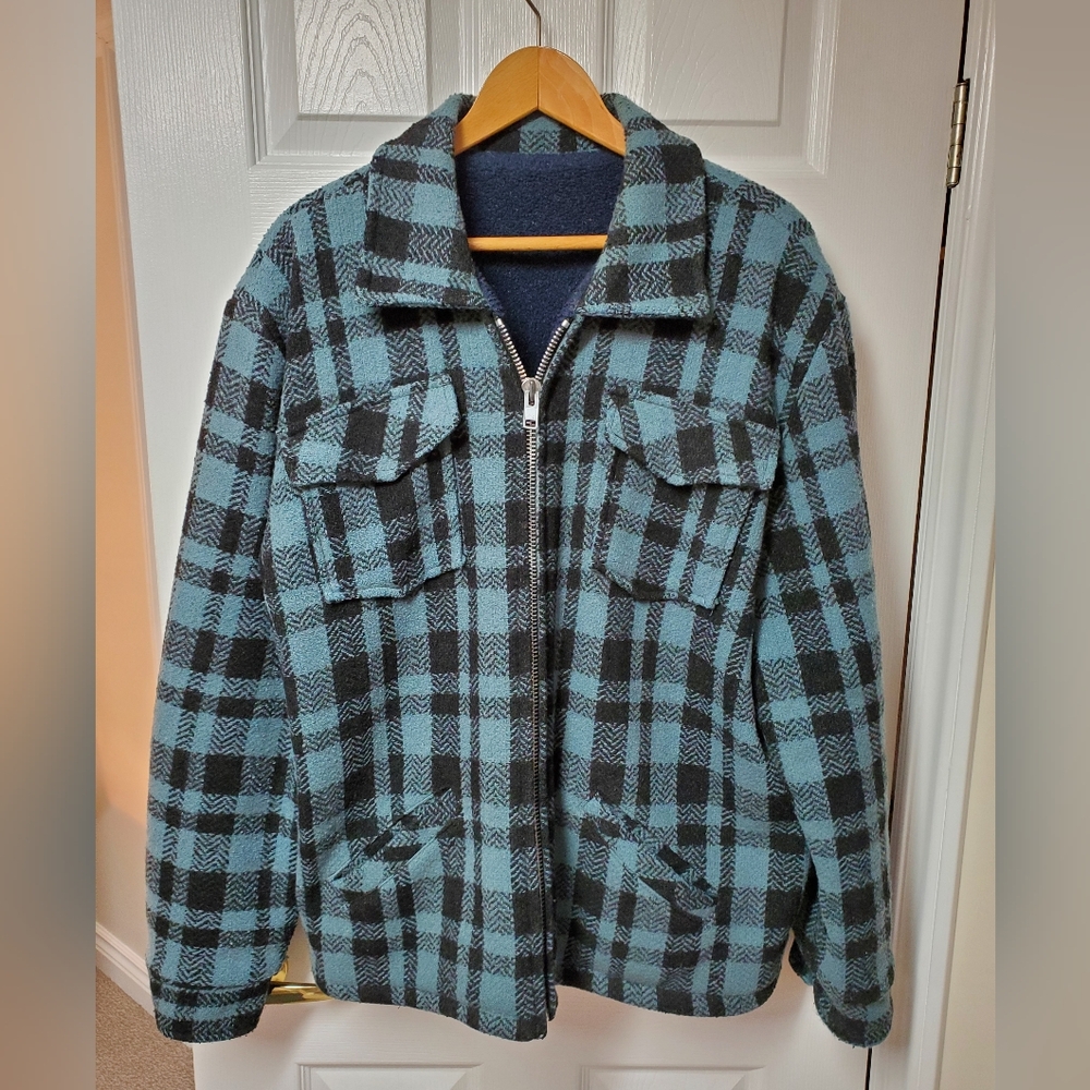Men's Plaid Zip-Up Jacket